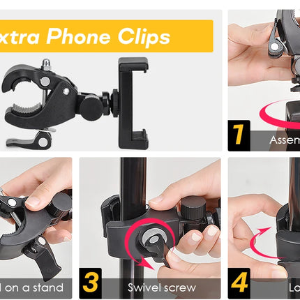 Tripod With LED Ring Light For Phone Tripod Camera Stand Selfie Photography Light LED Lamp Color Photo Studio For YouTube Live