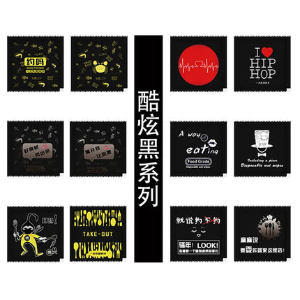 100pcs/lot Aviation individually packed wet wipes disposable wipes customized logo hands cleaning wipes single packet WHOLESALE