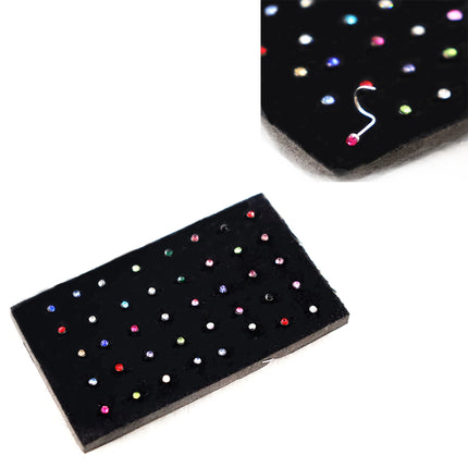 4 Style 8-40pcs Fashion 316l Colorful Stainless Steel Nose Hoop Lip Nose Ring Stud Earrings Body Piercing  Jewelry Punk Style
