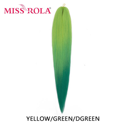 Miss Rola Synthetic 26 Inches 75g Kanekalon Hair Wholesale Bulk Braid Hair Extension Pre Stretched Pink Blonde Twist Jumbo Braid