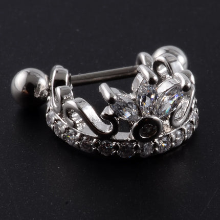 1pc Ear Tragus Cartilage Ring Stainless Steel Barbell With Cz Hoop Cartilage Cuff Piercing Helix Daith Rook Lobe Earrings