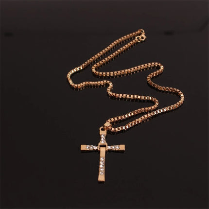 Fashion Jewelry Charm The Fast And The Furious 8 Cross Pendant Necklace For Men