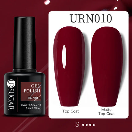 UR SUGAR 7.5ml Dark Wine Red Nail Gel Polish Autumn Gel Paint Nail Art Semi Permanent Nail Art Manicure Soak Off LED UV Nail Gel