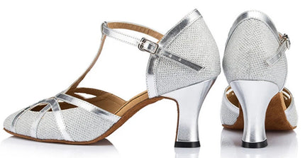 Latin Shoes Salsa Tango Ballroom Party Wedding Women's Heels Champagne Silver Black Girls Dance Sneakers Summer Outdoor Shoes