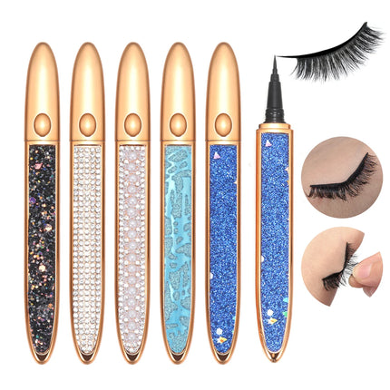Self-adhesive Magic Lash Liner Glue Pen Non Magnetic No Glue Diamond Glitter Liquid Eyeliner Waterproof Longlasting Fast Dry