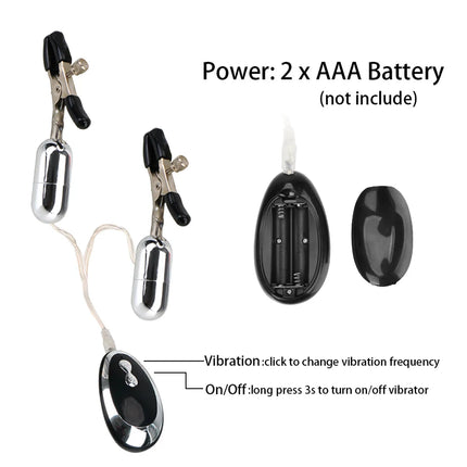 20 Modes Vibration Women Nipple Clamps Vibrators Clitoris Clips Sex Toys For Couples Tools Adults Games Products Bondage Sets