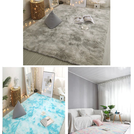 Plush carpet living room Decoration Children bedroom carpet Fluffy Mat for hallway Non-slip Hair Rugs Bedside designs room Mat