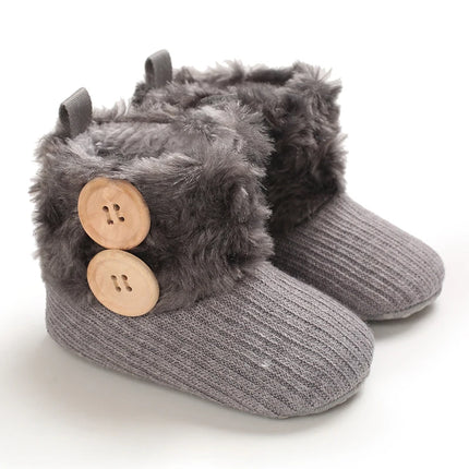 0-18M  Boots For Newborn Baby Girl Snow Boots Winter Thermal Shoes Plush Ankle Boots Winter Baby Boys And Girls Thermal Shoes