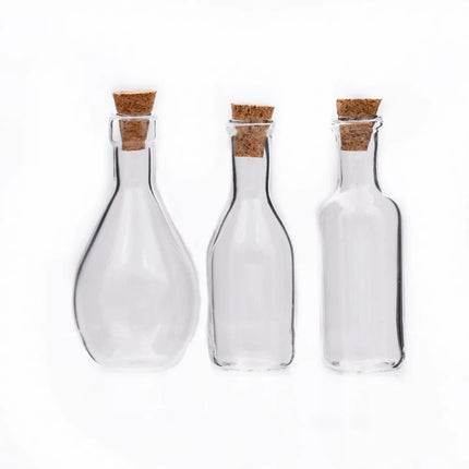 1pieces Bowling Bottle Wine Wishing Glass Bottle With Cork Vial Pendant Handmade Jewelry Findings Charms Bottle