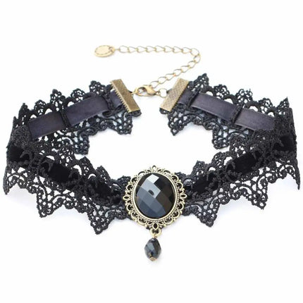 Sexy Necklace Rhinestone BDSM Bondage Lace Collar Bound Slave Restraints For Girl Women Cosplay Fetsih Erotic Wear Sex Toy