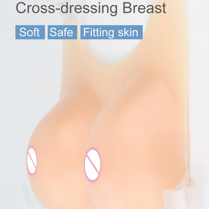 ONEFENG BTV One Piece Beautiful Silicone Fake Breast False Boobs for Cross Dresser Transgender 600-1200g/Pair