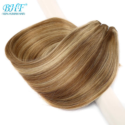 BHF Straight Human Hair Weft Platinum Blonde European Remy 100% Human Hair Weave Bundles Extensions