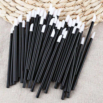 New 50 Pieces Lip Brushes Soft Lipstick Mascara Wands Applicators Eyelash Cleaner Cosmetic Brushes Women Make Up Tools
