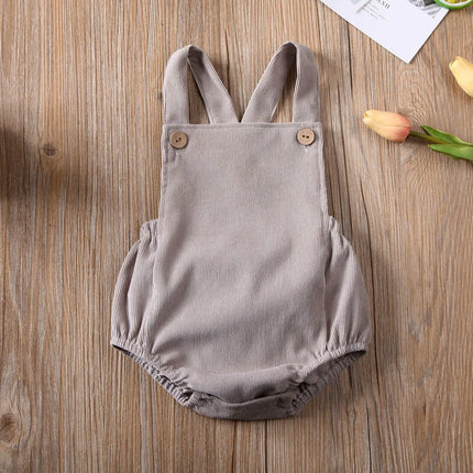 2020 Baby Summer Clothing Newborn Infant Baby Boy Girls Bodysuit Jumpsuit Corduroy Clothes Backless Outfits