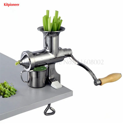 Upgraded Wheatgrass Juicer Hand Operation Stainless Steel Fruit Vegetable Squeezer Orange Juice Presser