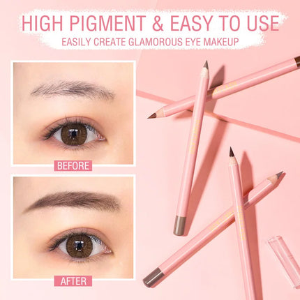 4 Color Brown Eyebrow Pencil Waterproof Sweat-proof Long Lasting Easy To Wear Natural Wood  Eyebrow Pen Makeup Eyebrow Cosmetics