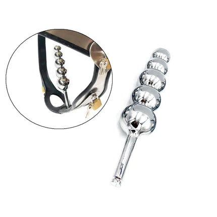 Male Chastity Belt Cage Anal Beads Plug Stainless Steel Silicone Penis Cock Bdsm Slave Games Sex Toys For Men Husband 18+ Adults