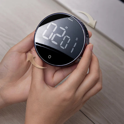 Baseus Magnetic Kitchen Timer Rotation Countdown Digital Timer Alarm Cooking Timer Clock Study Baking Reminder Stopwatch Clock