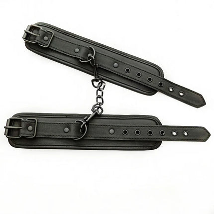 Sexy Adjustable Leather Handcuffs Collar Adult Toys Sex Games Bondage Restraints Exotic Accessories Sex Toys for Woman Couples