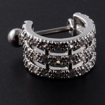 1pc Ear Tragus Cartilage Ring Stainless Steel Barbell With Cz Hoop Cartilage Cuff Piercing Helix Daith Rook Lobe Earrings