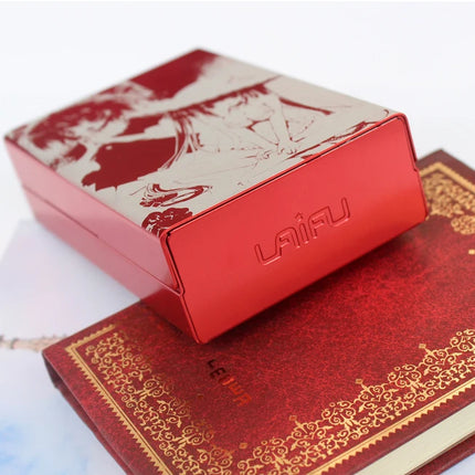 Animation Anime Derivatives Black Red Thin Slim Cigarette Case For Women Metal Aluminum Alloy Sliding Cigarette Box Man Custom