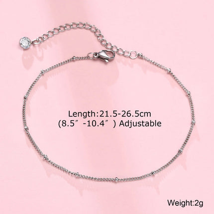 Rope Anklet, Stainless Steel Rope Ankle, Anklets Bracelets for Men Women, Adjustable Twisted Rope Bracelet Gift