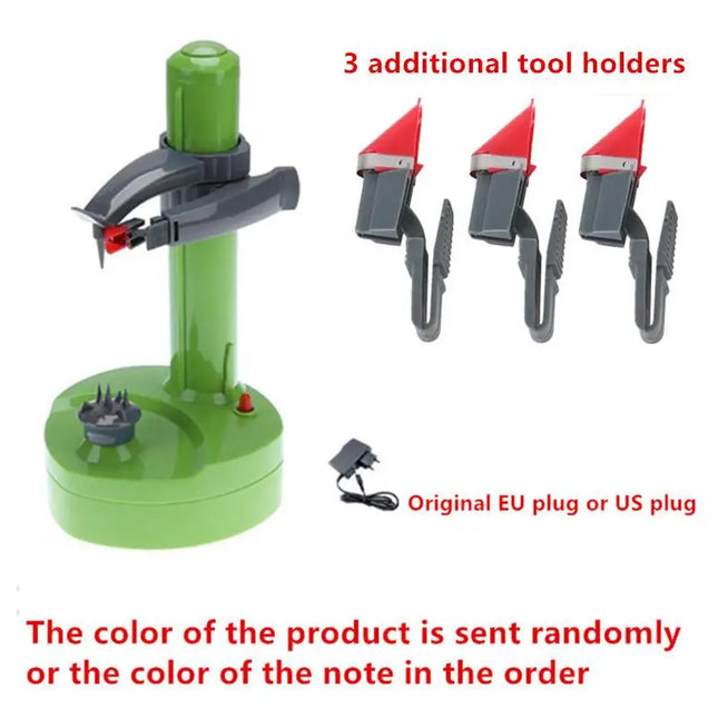 Multifunction Stainless Steel Electric Peeler Automatic Fruit Peeler Vegetable Cutter Three Spare Blades Potato Peeler Machine