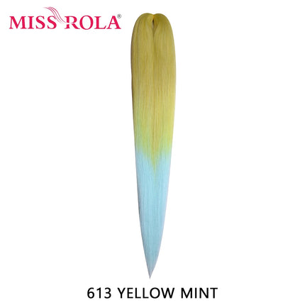 Miss Rola Synthetic 26 Inches 75g Kanekalon Hair Wholesale Bulk Braid Hair Extension Pre Stretched Pink Blonde Twist Jumbo Braid