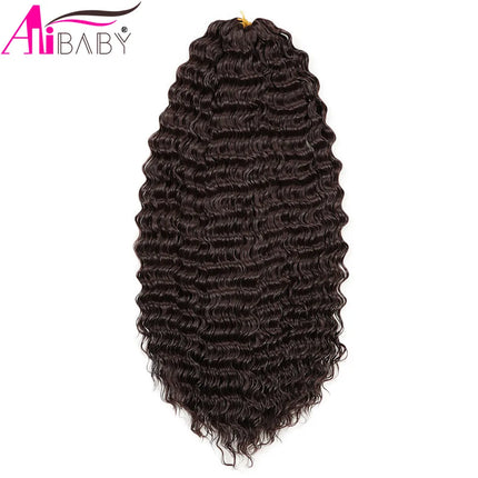 Deep Twist Crochet Hair Synthetic Soft Afro Curs Ombre Braiding Hair Extensions 60Stands  African Braided Hair For Women