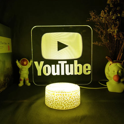 Cool 3D Illusion Lamp Perfect Live Streaming Room Decoration PC Desk Backlight Popular Youtubers Online Gamer Night Light Gift
