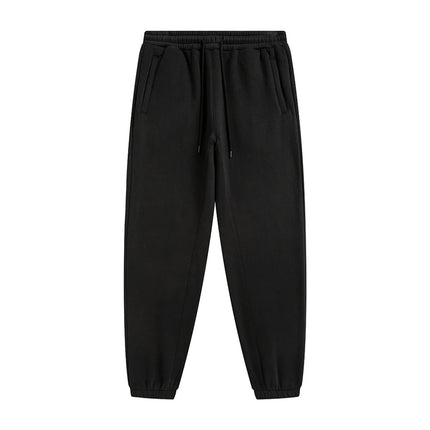ZODF Trendy Men 345gsm Fleece Sweatpant Unisex Solid Color Loose Retro Hip Hop Winter Joggers Pants Brand Clothes HY0005