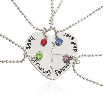 Best Friend 3/4 Piece Set Necklace BFF Necklace Female Love Friendship Pendant Choker Fashion  Men And Women Jewelry Gift 2025