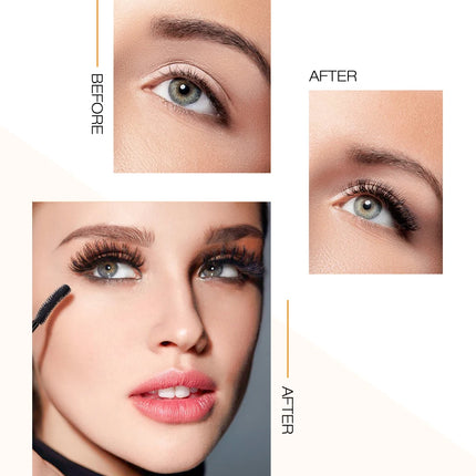 O.TWO.O 3D Mascara Lengthening Black Lash Eyelash Extension Eye Lashes Brush Beauty Makeup Long-wearing Gold Color Mascara