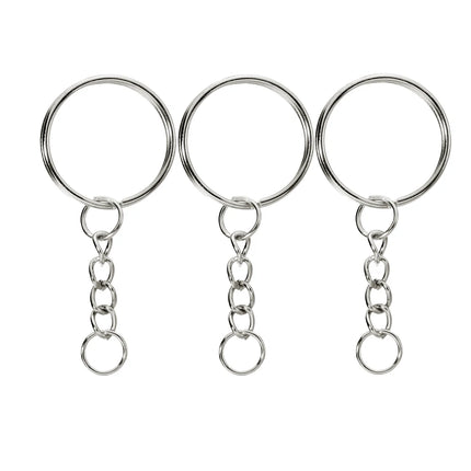 20/50Pcs Key Ring Key Chain Round Split Keyfob Keyrings with Jump Ring for DIY Keychain Pendants Jewelry Making Accessories