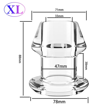 5 Sizes Hollow Anal Plug With Matched Stopper Enema Anal Expander Butt Plug Peep Vagina and Anus Dilation SM Sex Toys For Women