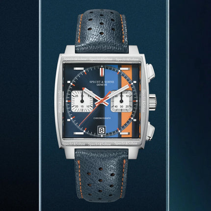 2025 Specht&Sohne Mens Watches Top Luxury Brand Blue Quartz Watch Stainless Steel Japan VK63 Chronograph Waterproof Wrist Watch
