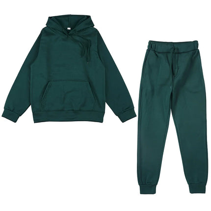 Men's and women's spring fleece sportswear men's and women's casual hoodies couple suit jogging fashion pullover black S-3XL