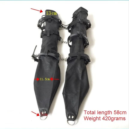 Soft Leather Adjustable Bound Bondage Binder Back Lace Gloves Hand Tight Arm Imprison Binding Adult Erotic Bandage BDSM Sex Toy