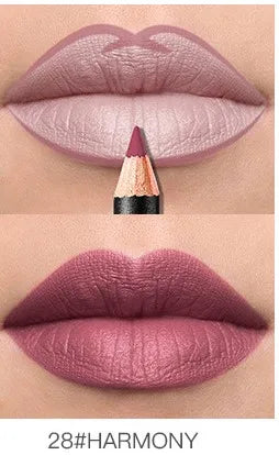 Pudaier Lip Liner Waterproof Durable Decolorization Nude Lip Gloss Matte Lipliner Lipstick Pen Hot Selling
