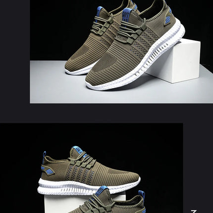 Fashion Sneakers Lightweight Men Casual Shoes Breathable Male Footwear Lace Up Walking Shoe