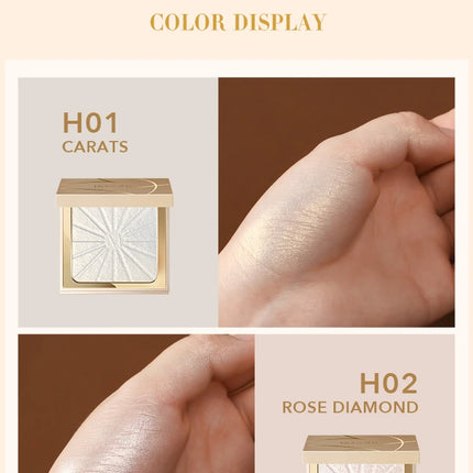 IMAGIC Brightening Highlighter&Cheek Blush Palette Professional Brighten 8-Color Repair Smooth Oil-Control Natural Pressed Makeu