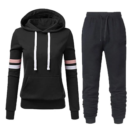 Men's and women's spring fleece sportswear men's and women's casual hoodies couple suit jogging fashion pullover black S-3XL
