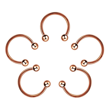 Stainless Steel Cone Spike Horseshoe Circular Septum Nose Ring Nipple Hoops Nose Septum Eyebrow Ear Piercing Body Jewelry