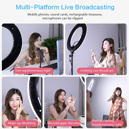 3200-5600K LED Ring Light 416pcs Led Bead 65W 18 inch Photography Lighting LED Ring Lamp for live broadcast Makeup Video