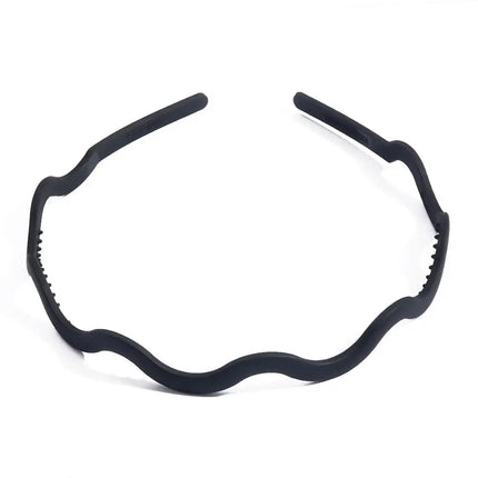 High Quality 1Pc/Lot 12cm Fashion Men's Women's Unisex Black Wavy Hair Head Hoop Band Sport Headband Hairband Hair Accessories