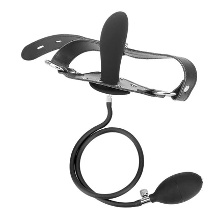 Inflatable Silicone Penis/Ball Gag Oral Dildo Open Mouth Plug Expandable Pump Big Anal Butt Plug Vibrator BDSM Flirt Sex Tools