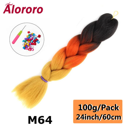24 Inch Jumbo Braids for Hair Extensions Purple Synthetic Braiding Hair Accessories 100G/Pack Women DIY Hair for Crochet Braid