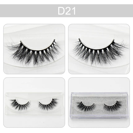 LEHUAMAO 3D Mink Eyelash Fluffy Cross Thick Natural Fake Eyelashes Lashes Dramatic Makeup Eye Lashes Handmade False Eyelash