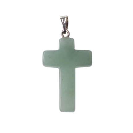 Natural Stone Cross Pendant Necklace Women Men 18inch Black Leather Cord Custom Crystal Choker Chakra Jewelry Findings