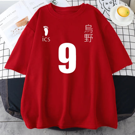 Kageyama Tobio Anime Haikyuu Print Mans Cotton T-Shirts Personality All-math Oversize Tops Summer Breathable Men Short Sleeve